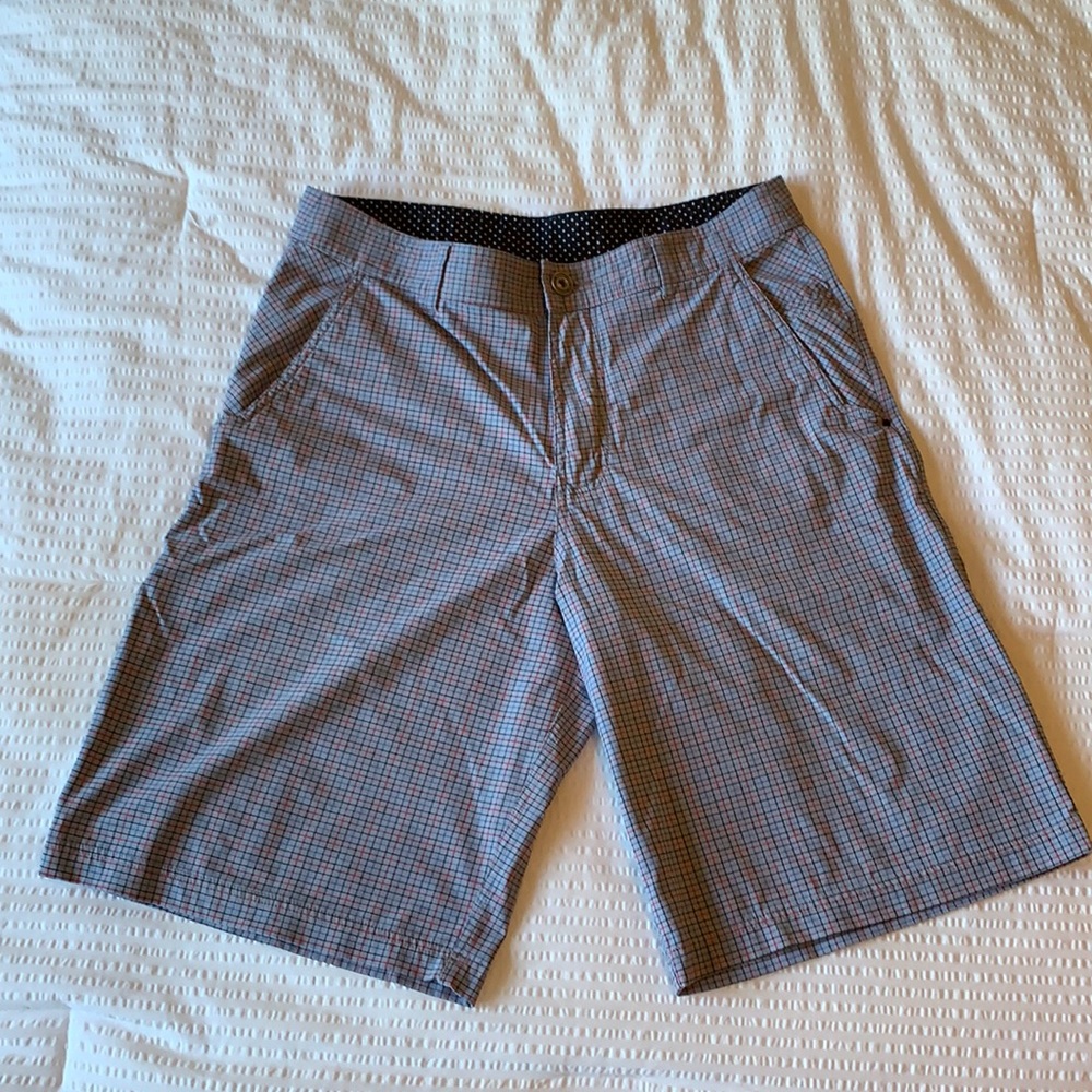 lululemon athletica Gray Checkered Athletic Shorts
